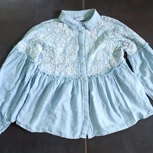 Zara embroidered shirt